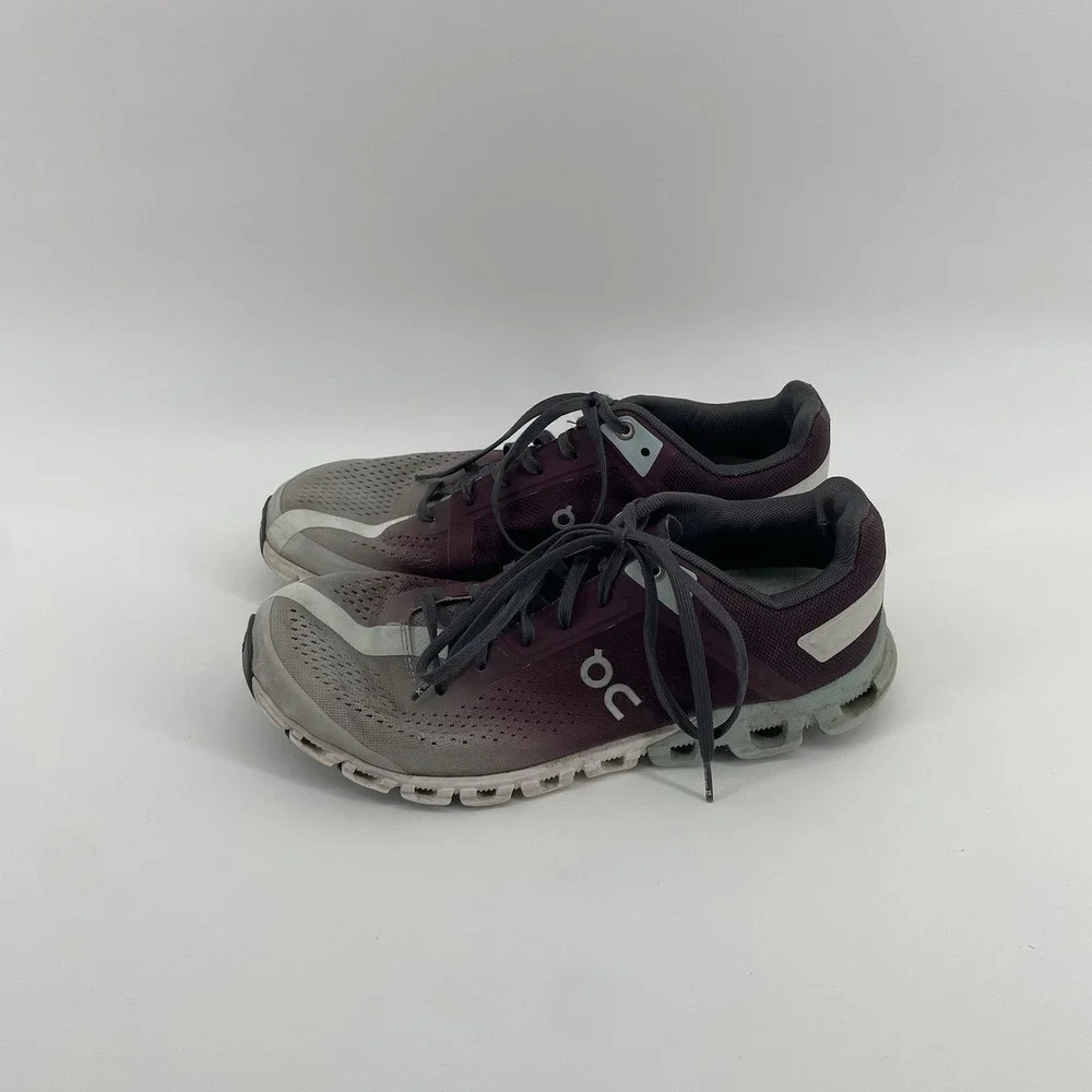 On Cloudflow Shoes Womens Size 8 Mulberry Mineral Running Activewear‎ Sneakers